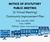 Notice of Statutory Public Meeting; Community Improvement Plan